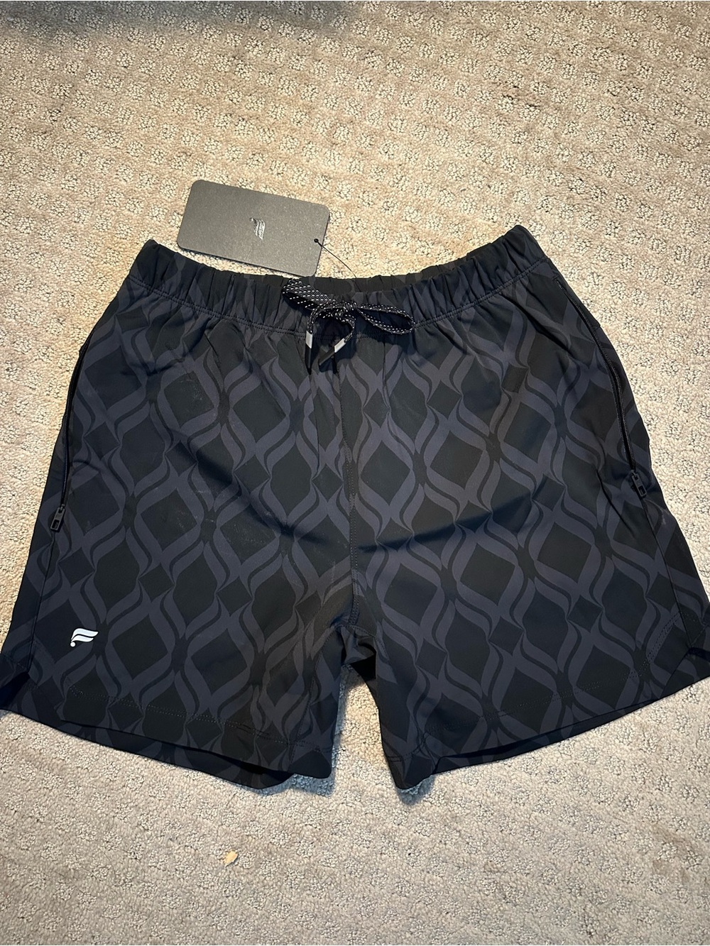 NEW Fabletics The One Short Shorts 5” Black Diamond Jacquard Size XS Extra Small